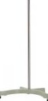 Heavy-duty lab stand with 3/4 (19 mm) diameter nickel-plated mast. Cast iron base. Accepts container