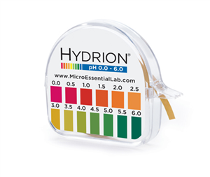 Hydrion S/r Dispenser 0.0-6.0 Ph Range 96 - 15 Ft Roll w/ Color Chart/ Dispenser